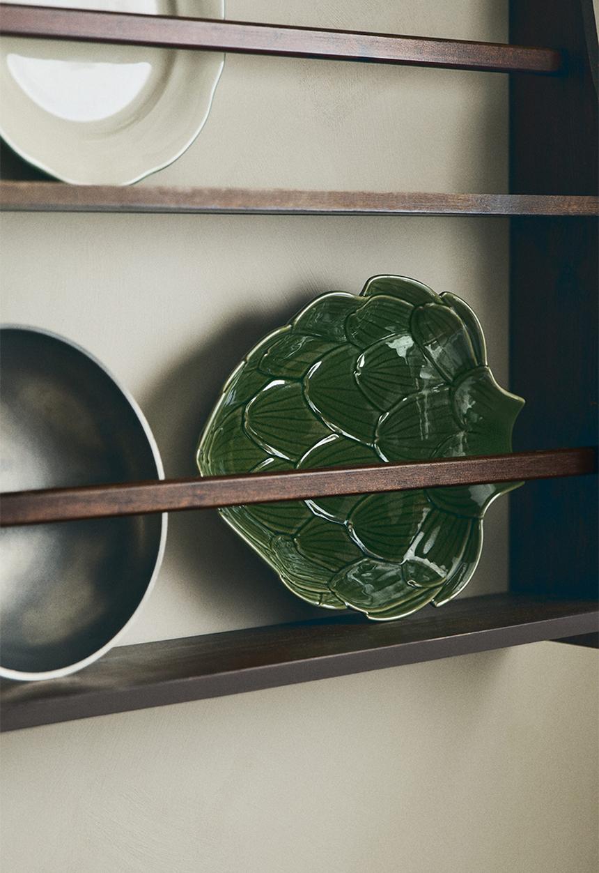 H&M - Large figurative stoneware serving bowl - green/artichoke 