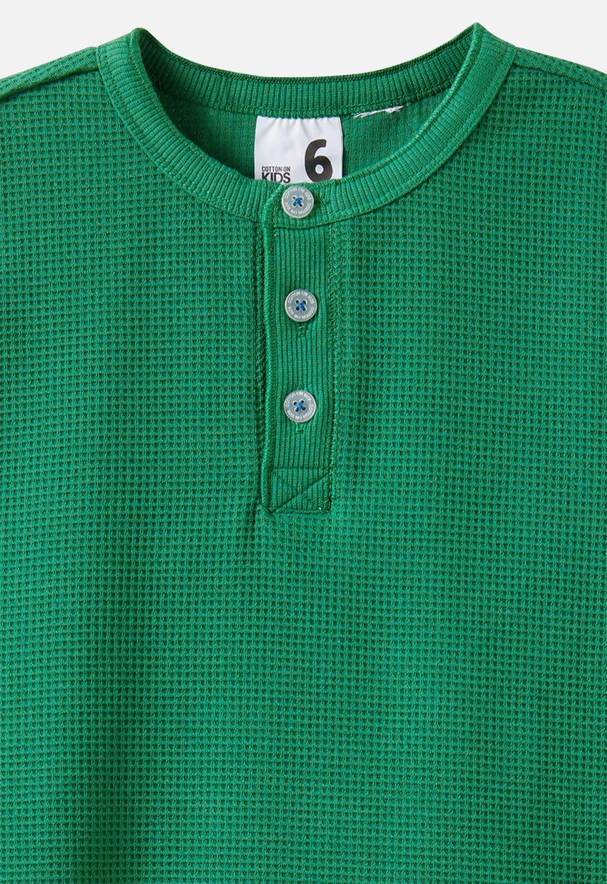 Cotton On - Sully Long Sleeve Pyjama Set - Deep Mint