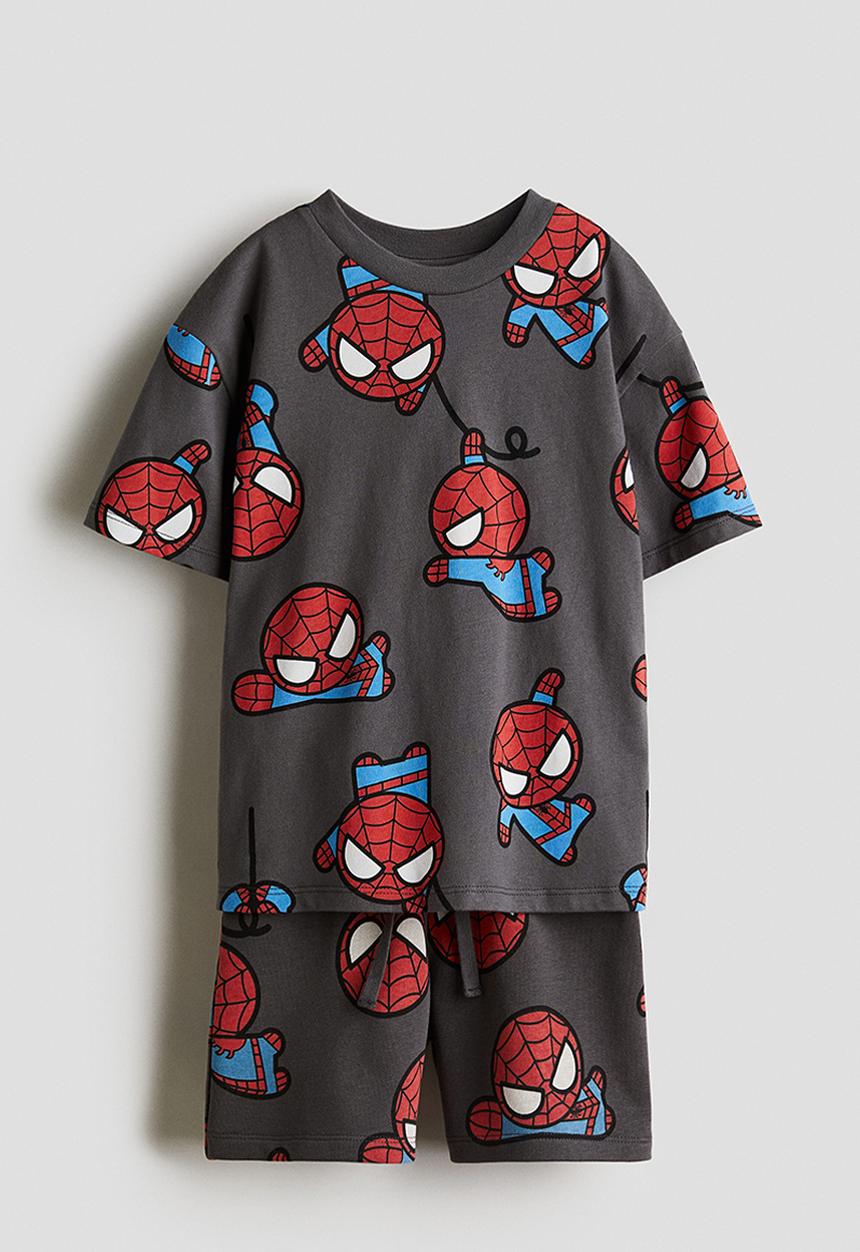 H&M - 2-Piece printed set - grey/spider-man