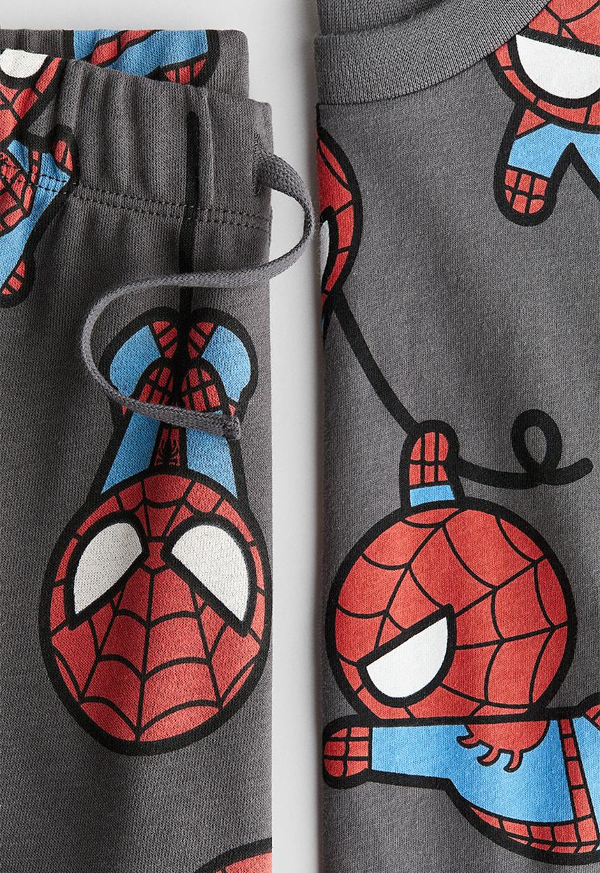 H&M - 2-Piece printed set - grey/spider-man