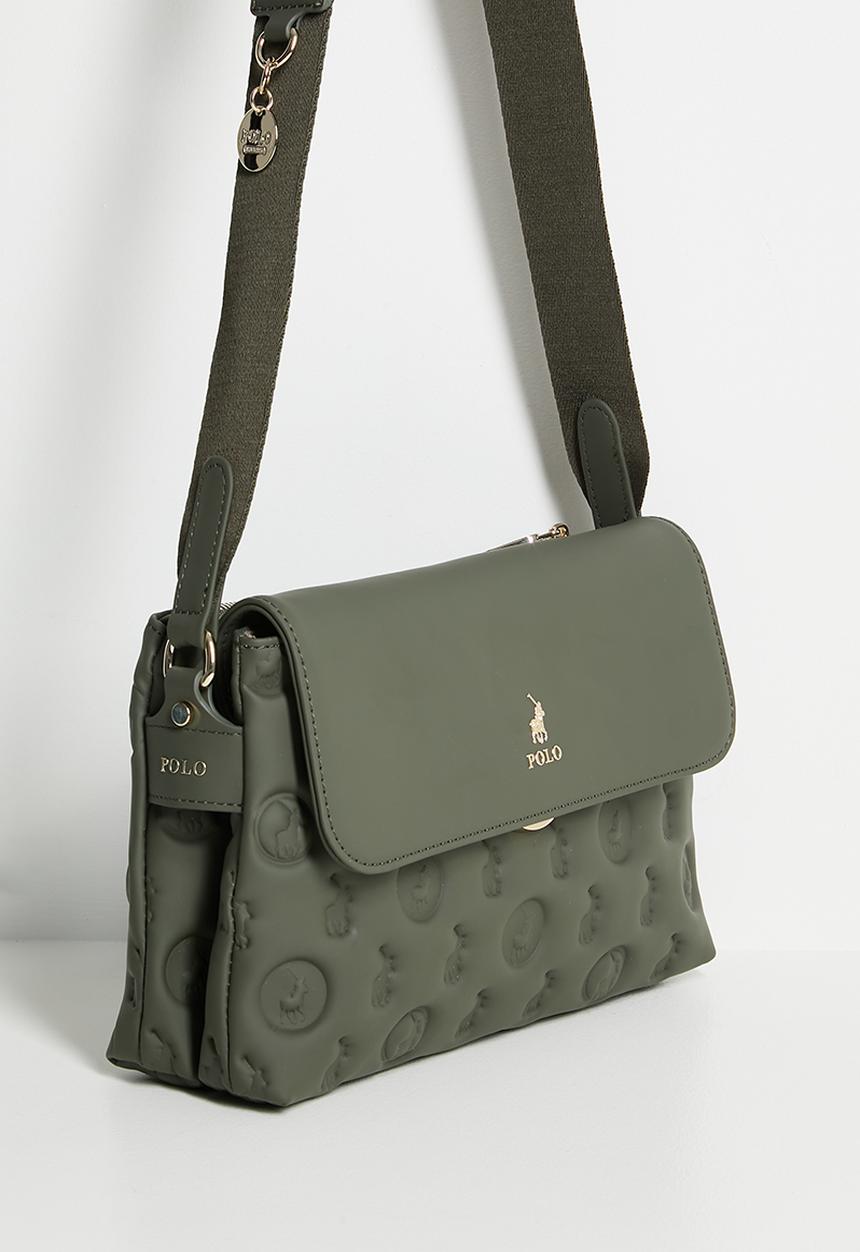 POLO - Luna flapover sling bag - olive