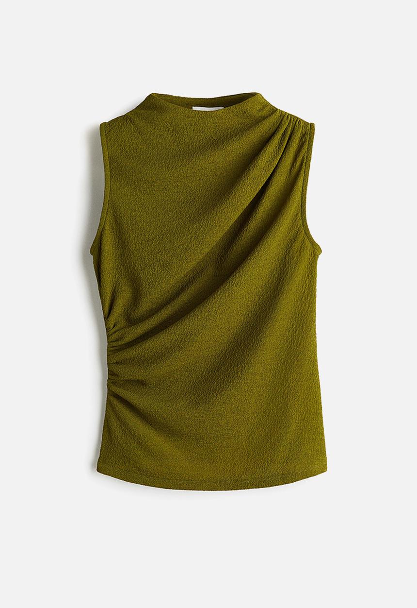 H&M - Draped top - green