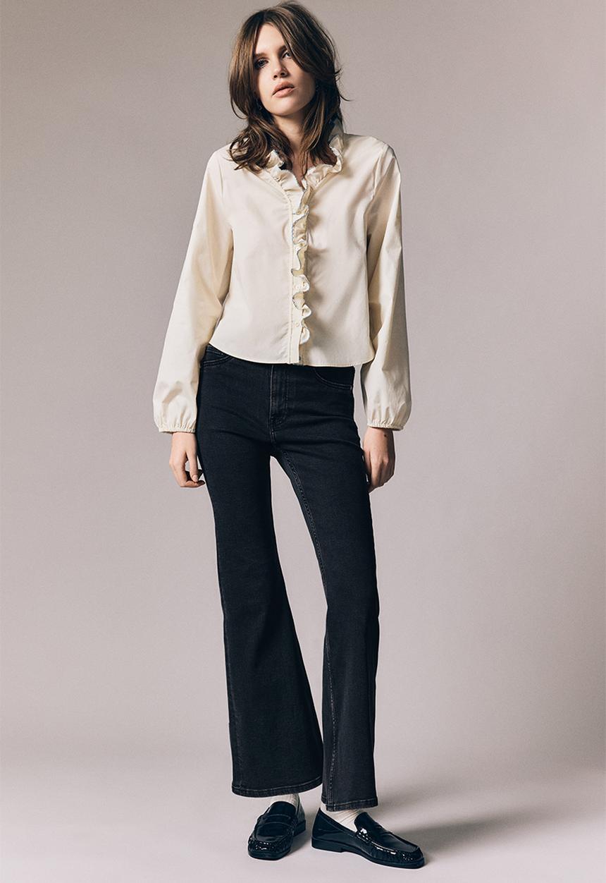 H&M - Flared high jeans - black & washed out