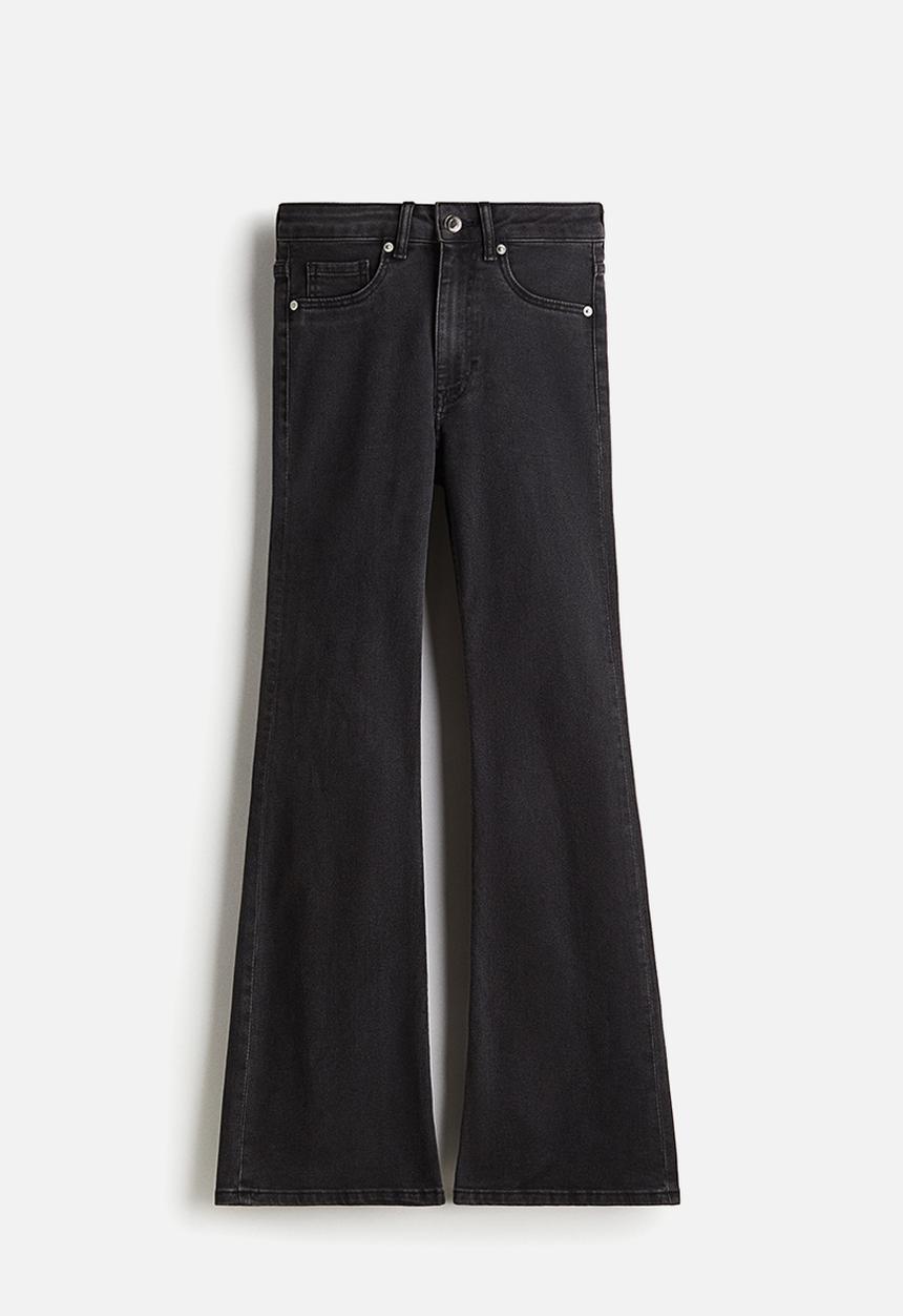 H&M - Flared high jeans - black & washed out