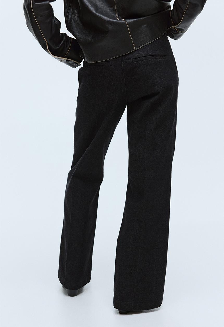 H&M - Flared high jeans - black