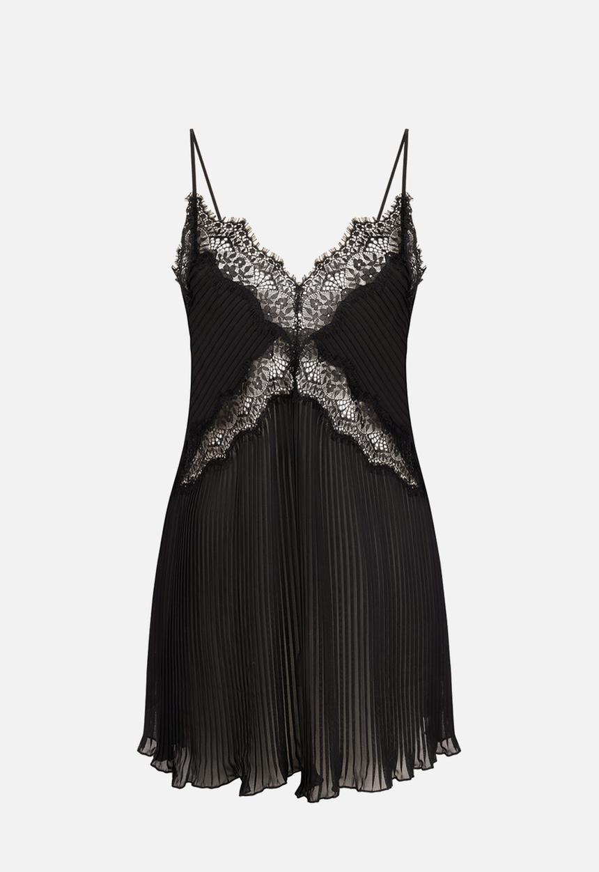 Hunkemoller - Slip dress plisse zaphira - caviar