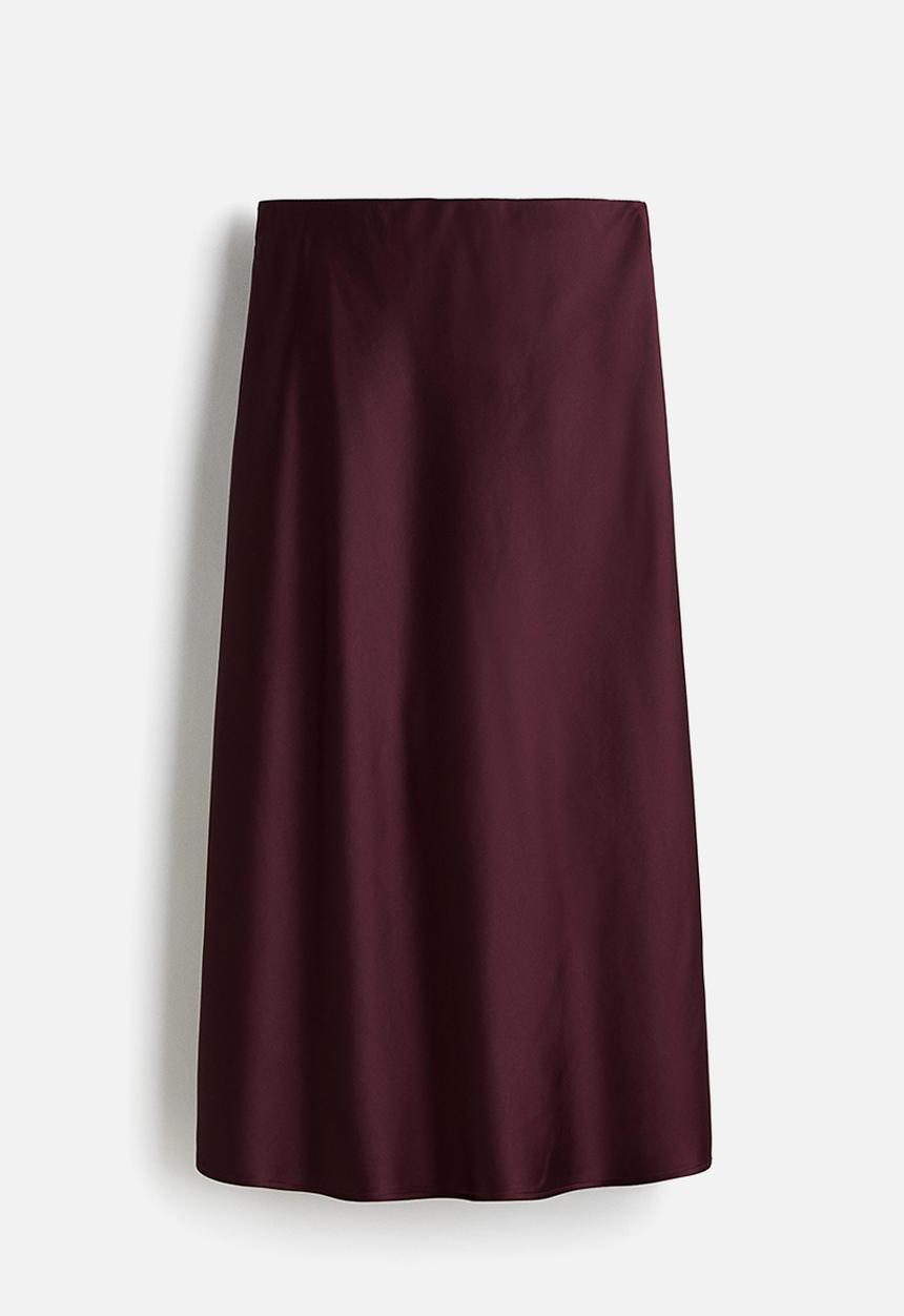 H&M - Midi skirt - burgundy