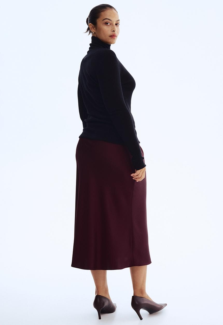 H&M - Midi skirt - burgundy