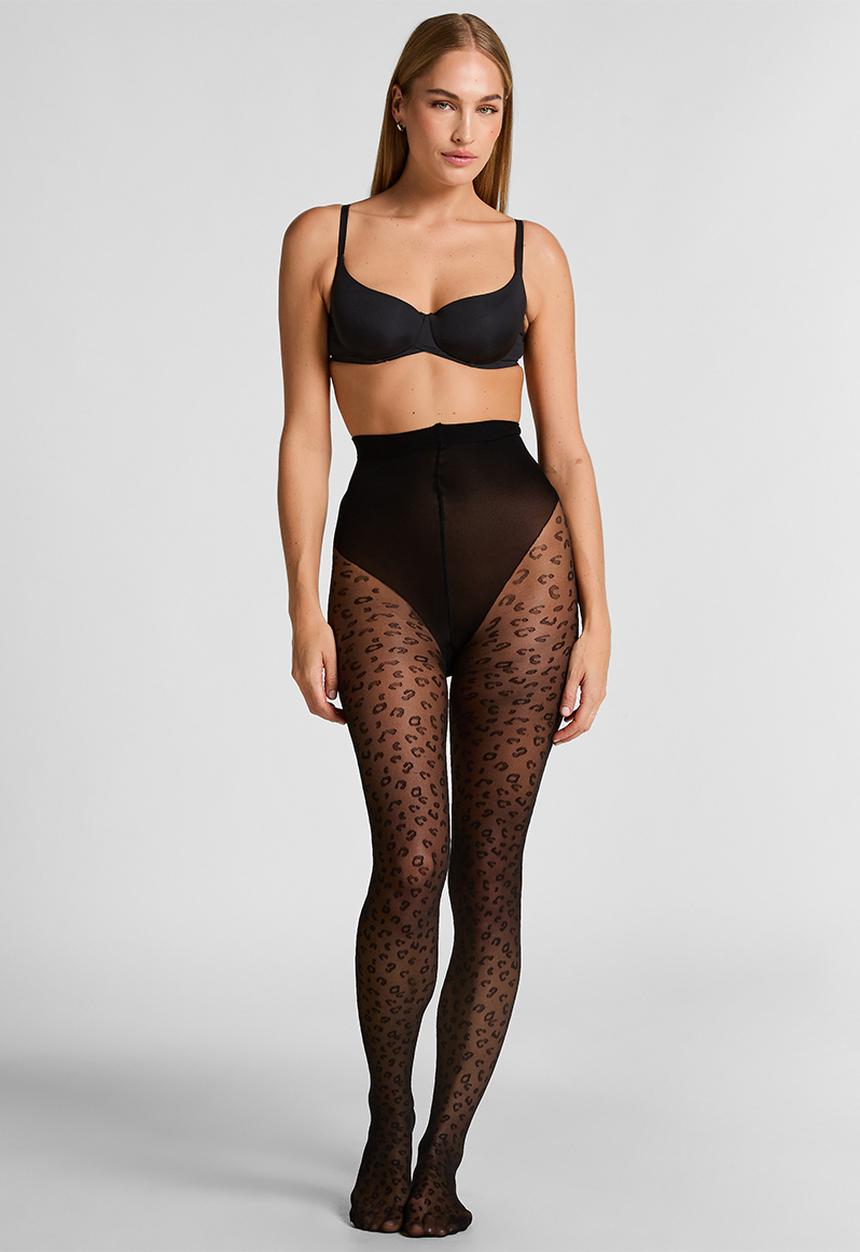 Hunkemoller - Tights leopard - black