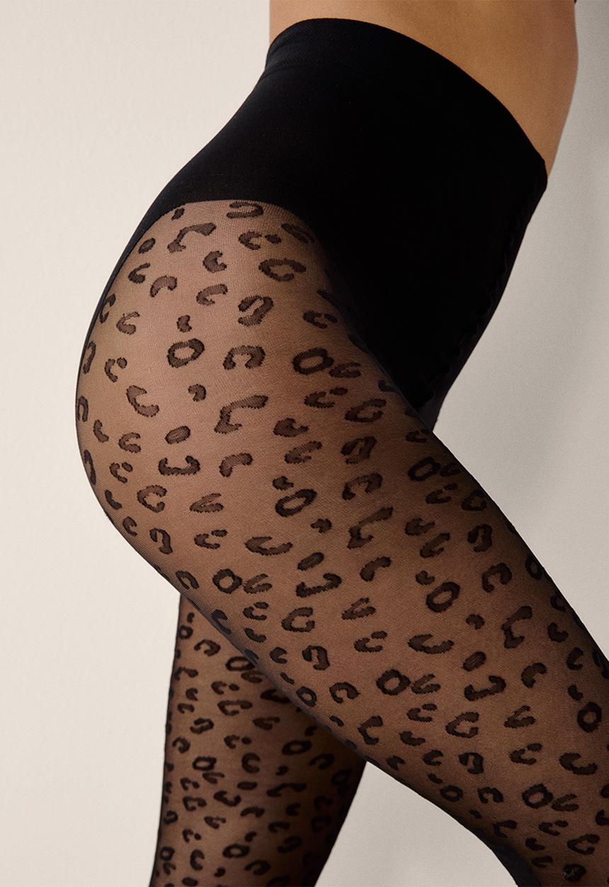 Hunkemoller - Tights leopard - black