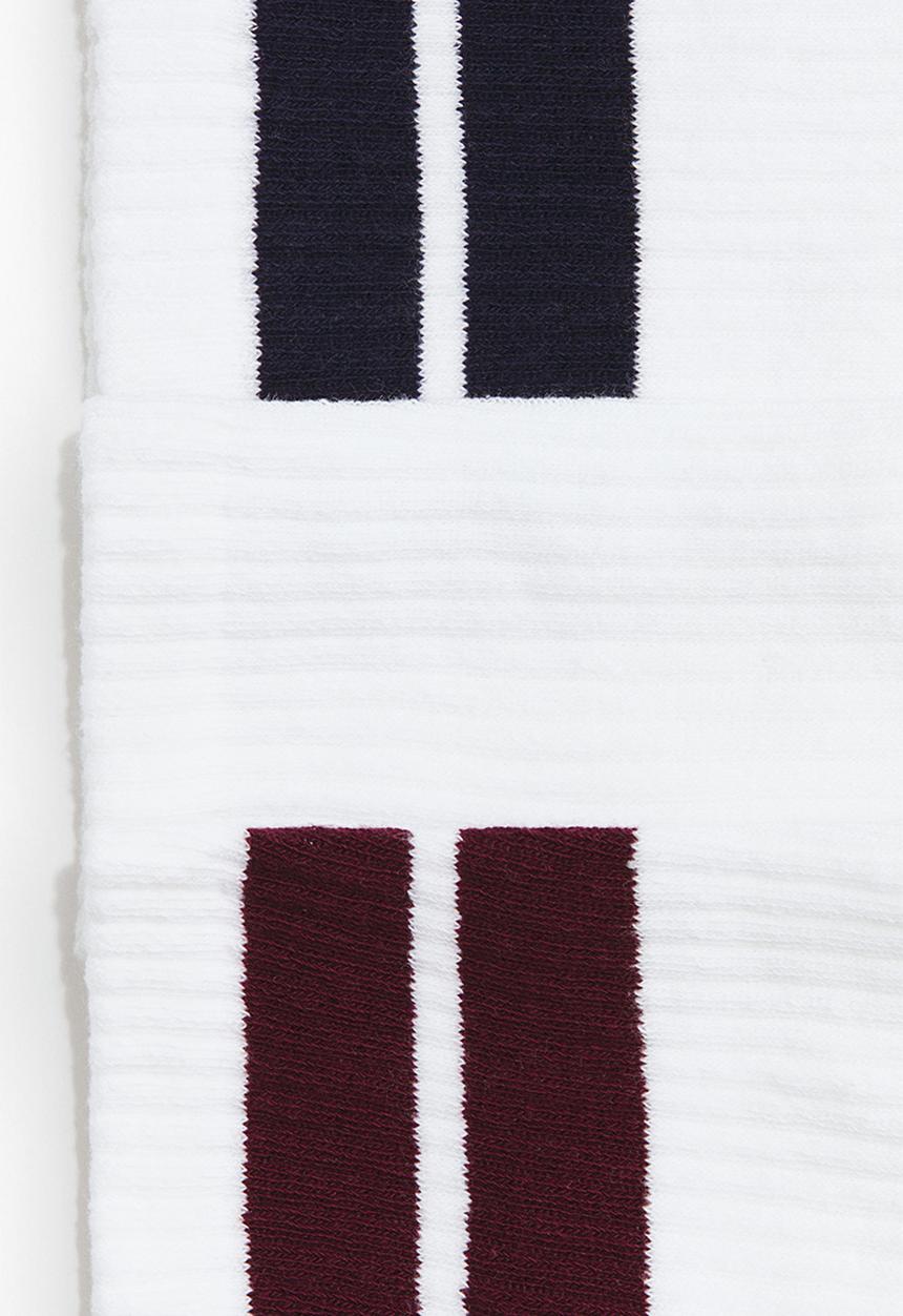 H&M - 5-pack ribbed socks - white striped