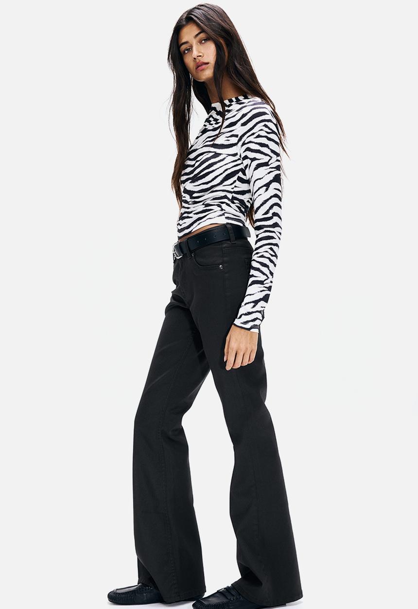 H&M - Flared low jeans - black