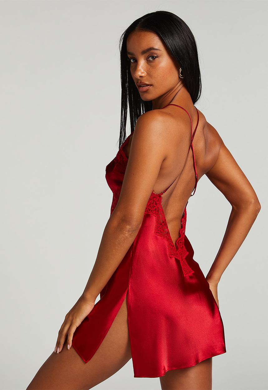 Hunkemoller - Slip dress satin mya - chili pepper