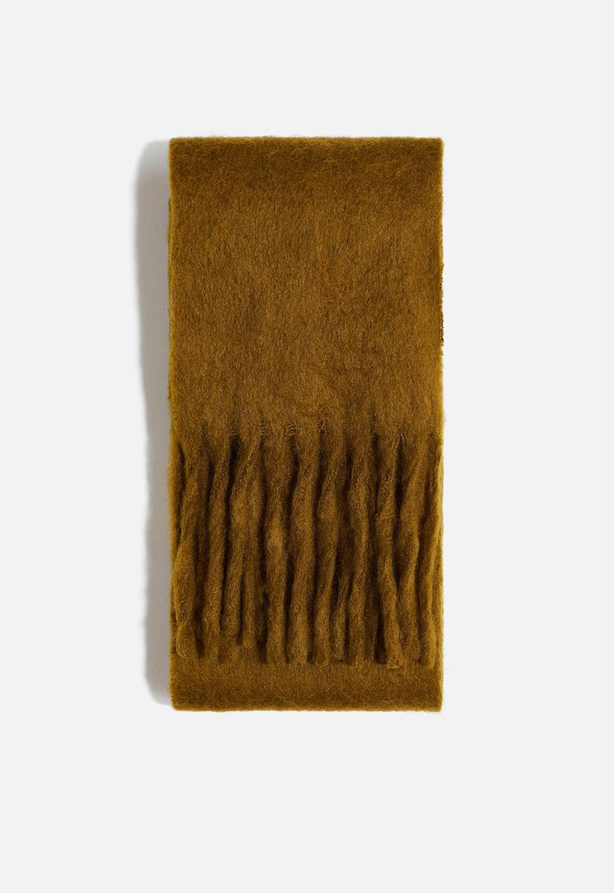 H&M - Fluffy scarf - dark khaki green