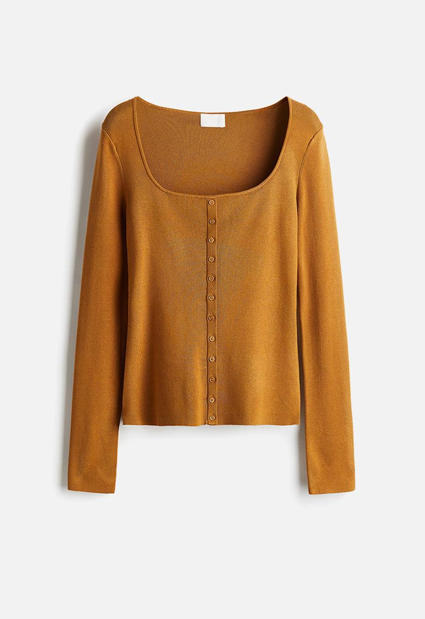 H&M - Square-neck top - brown