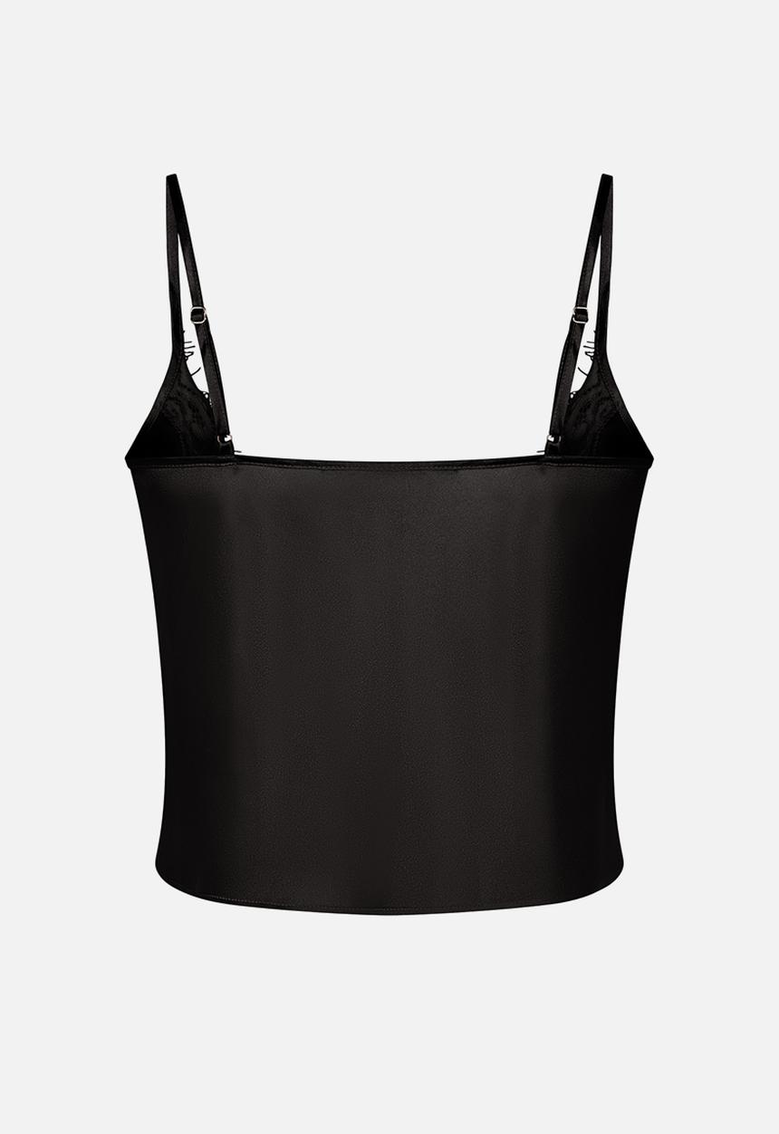 Hunkemoller - Cami satin lace mya - caviar