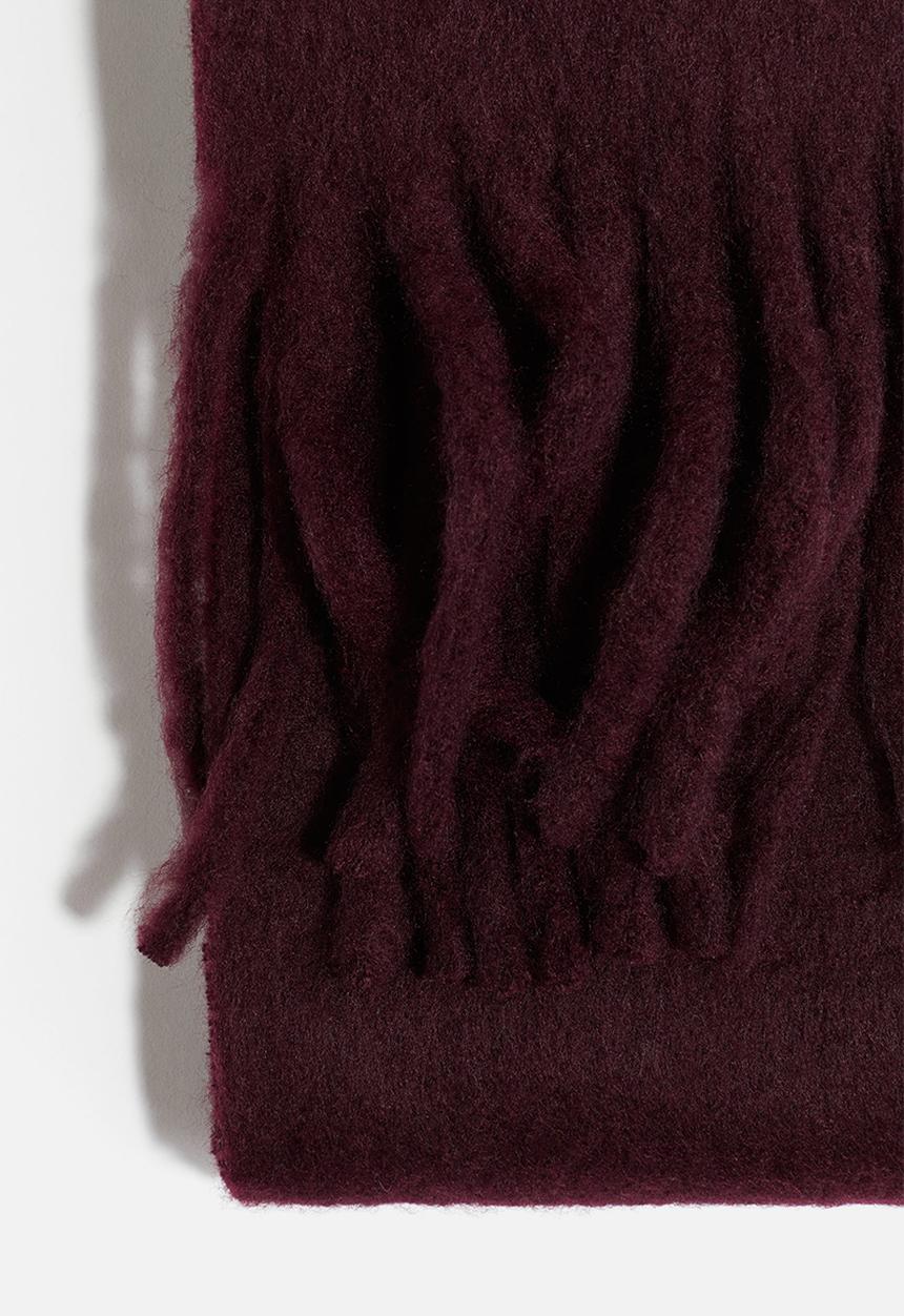 H&M - Fluffy scarf - burgundy