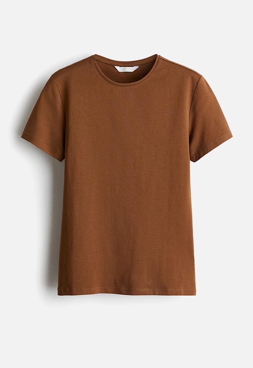 H&M - Fitted t-shirt - brown
