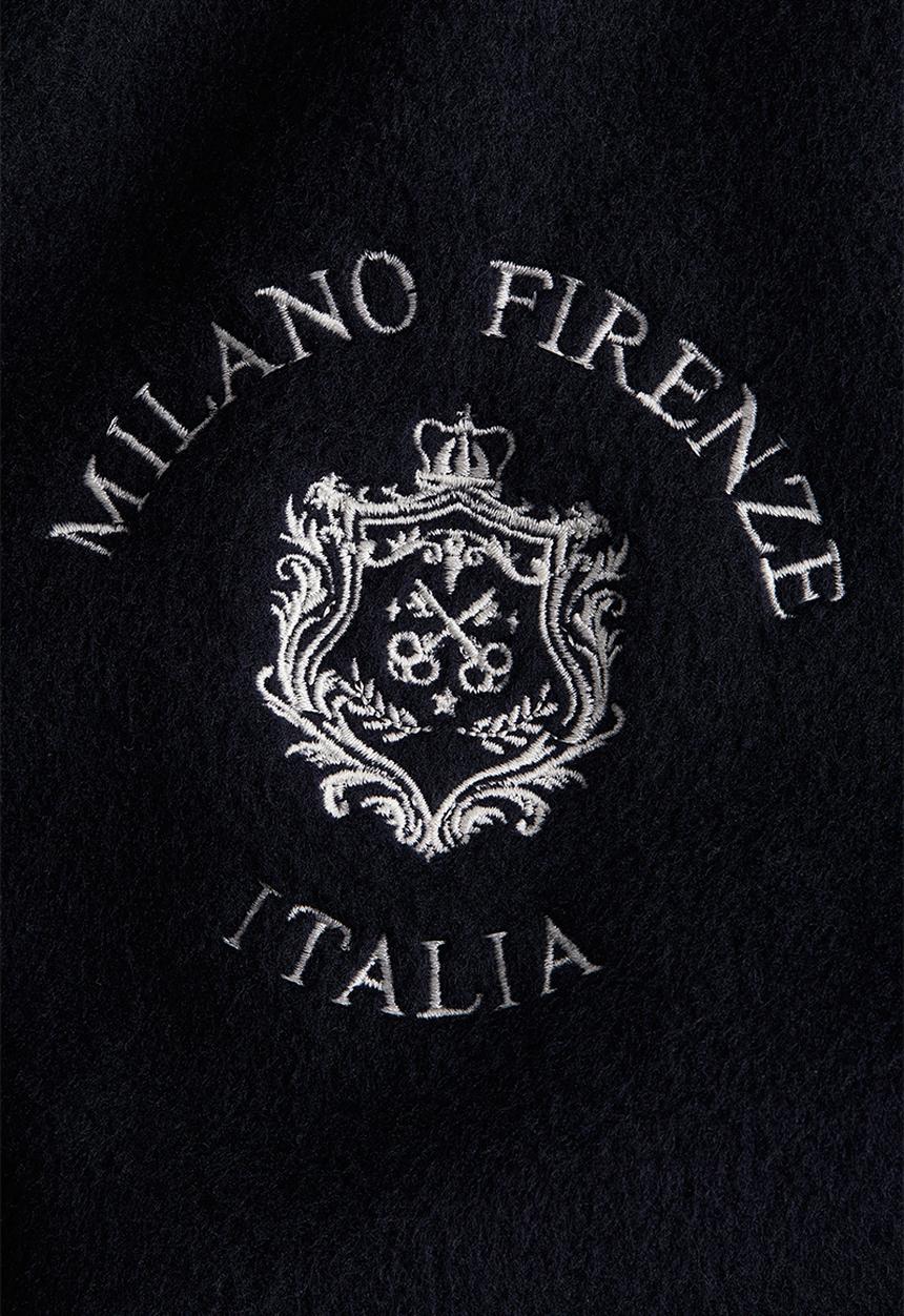 H&M - Fleece baseball jacket - navy blue/italia 