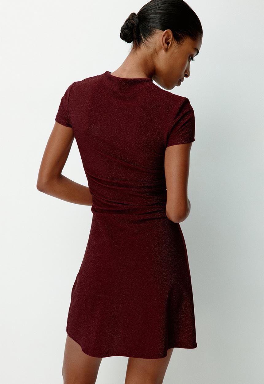 H&M - Draped dress - burgundy