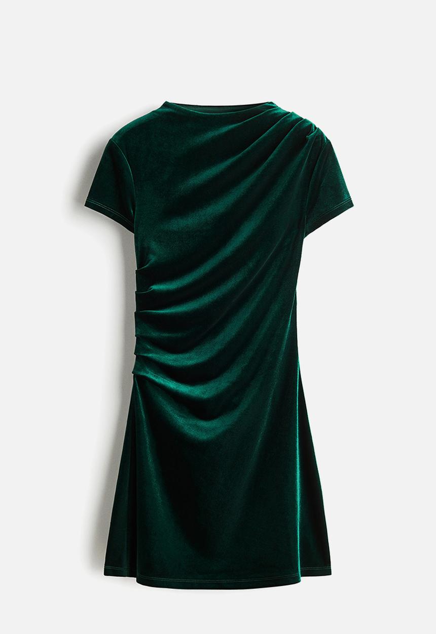 H&M - Draped dress - dark green