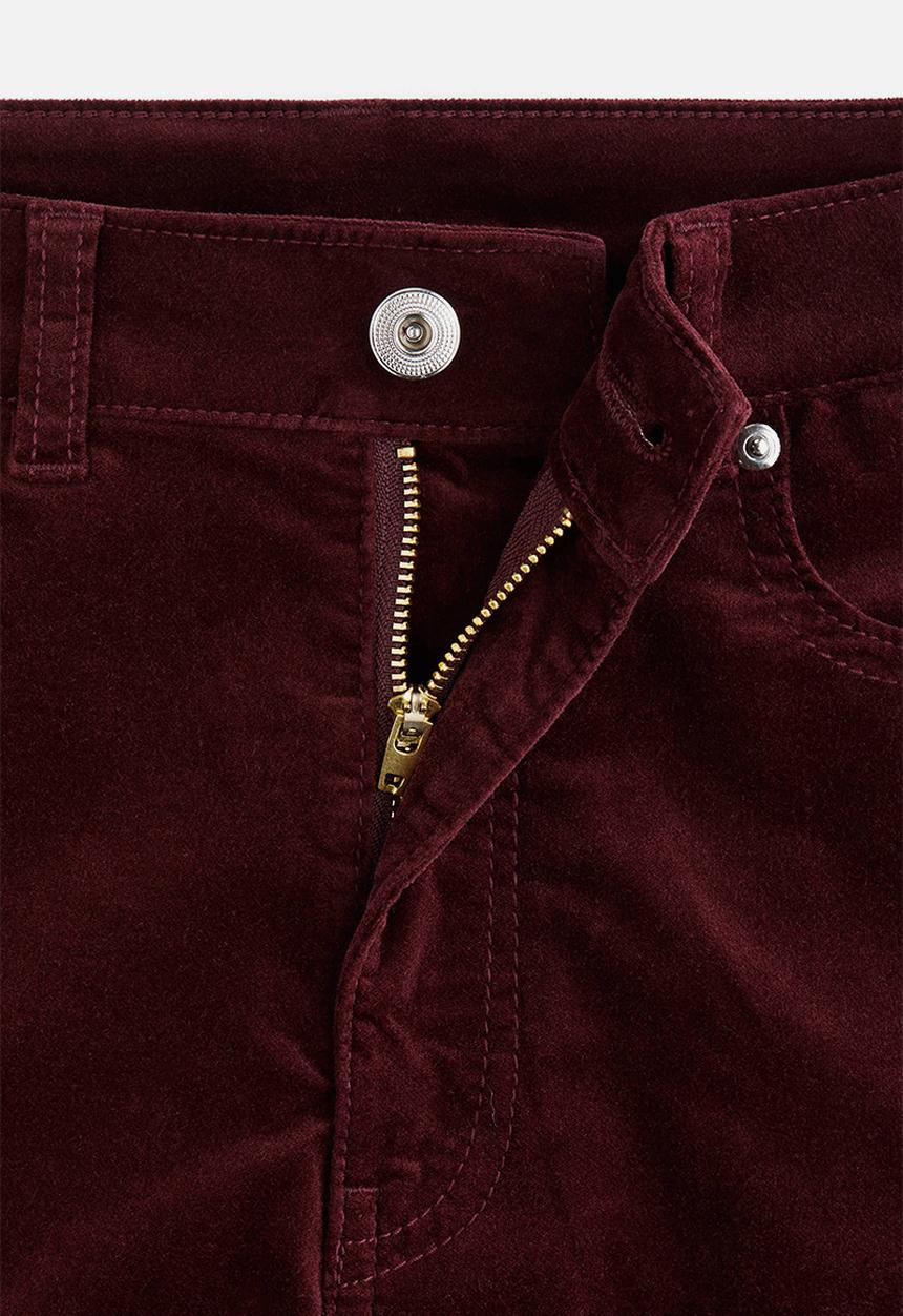 H&M - Flared corduroy trousers - burgundy 