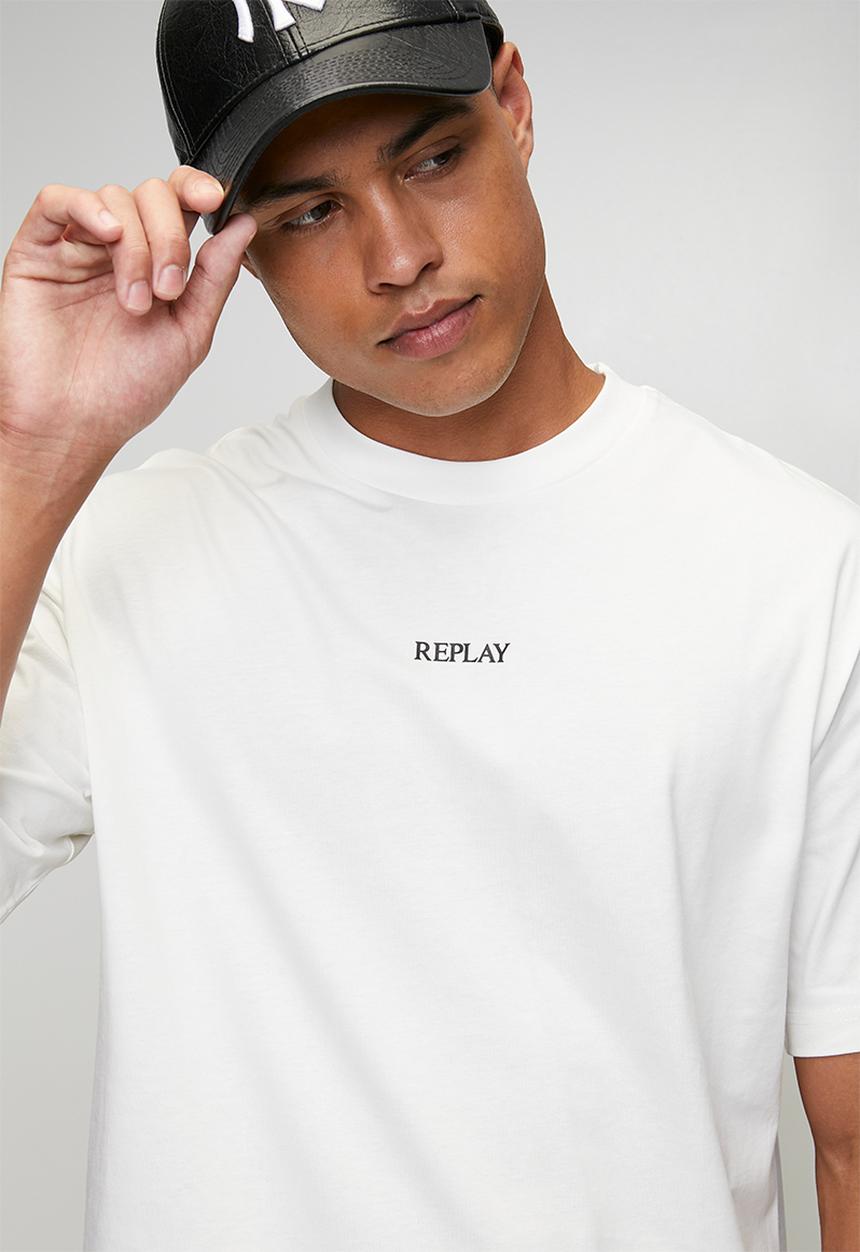 Replay - Piece Dyed Heavy Jersey Cotton T-shirt - White