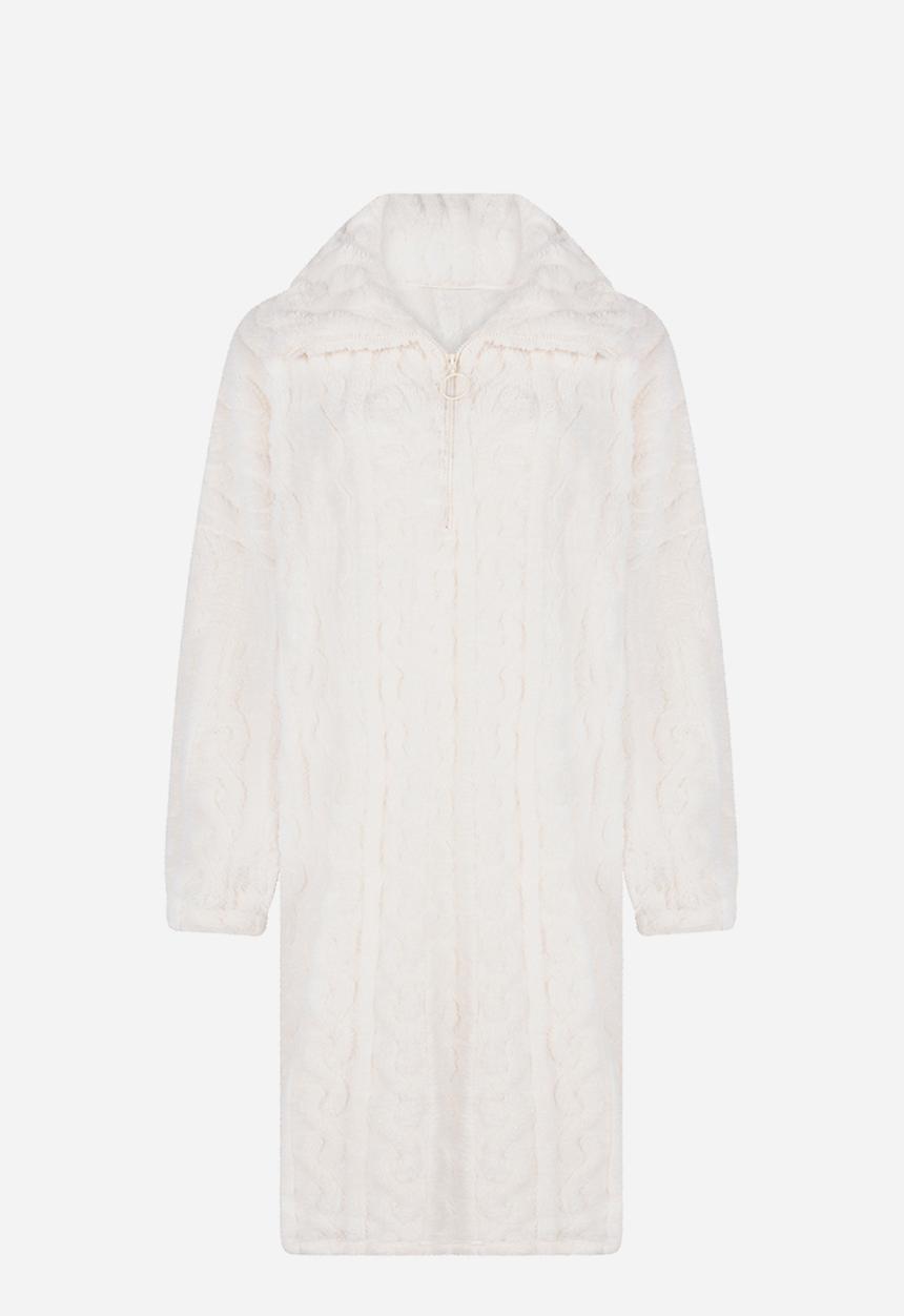 Hunkemoller - Poncho cable fleece - gardenia