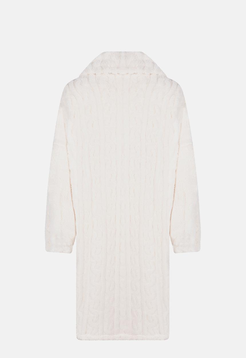 Hunkemoller - Poncho cable fleece - gardenia