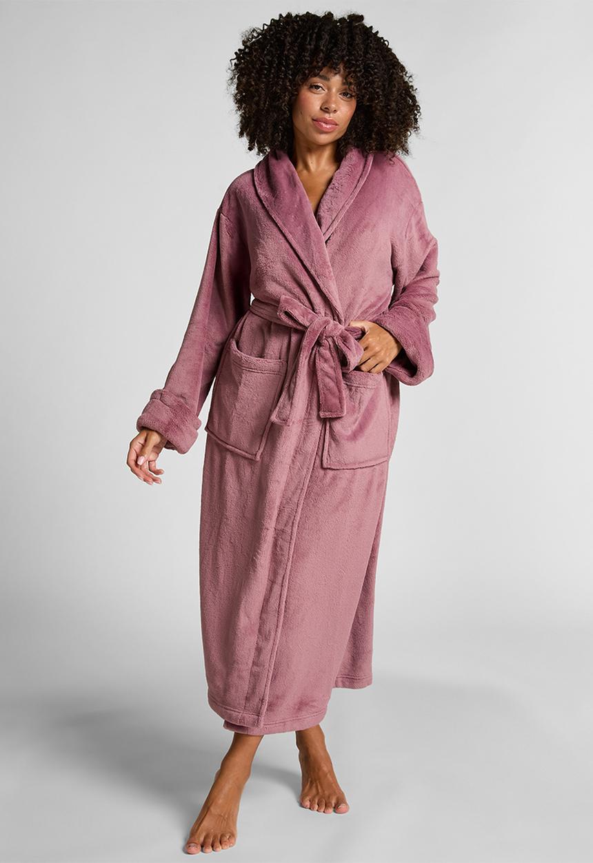 Hunkemoller - Robe long soft fleece - purple