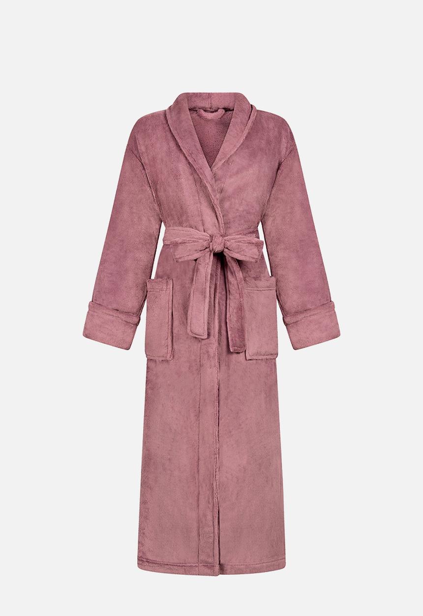 Robe long soft fleece - hkm purple