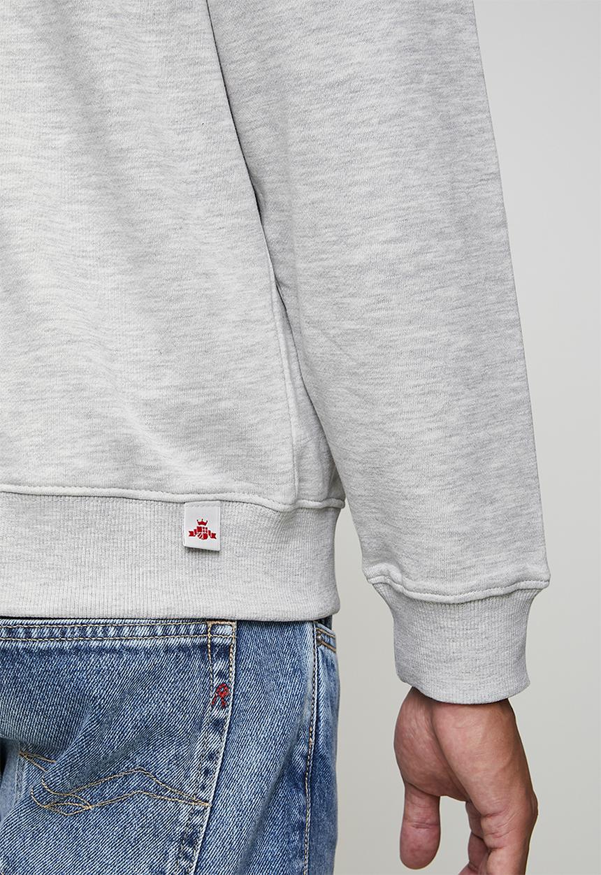 Replay - Cotton Terry Fleece Sweater - Grey
