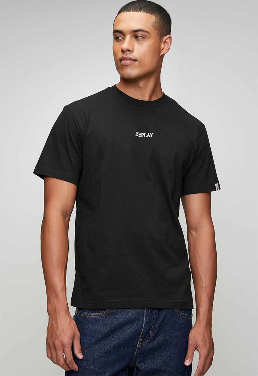 Replay - Piece Dyed Heavy Jersey Cotton T-shirt - Black