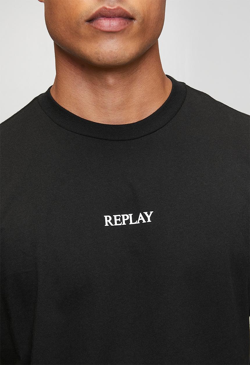 Replay - Piece Dyed Heavy Jersey Cotton T-shirt - Black