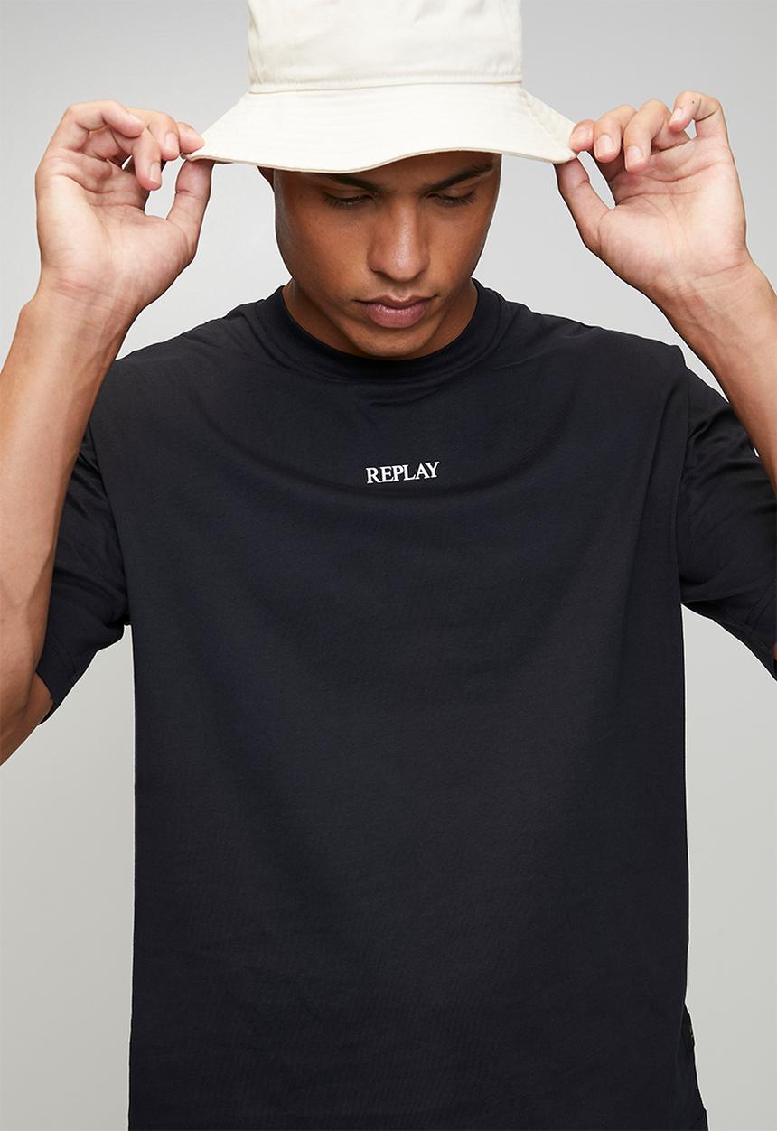Replay - Piece Dyed Heavy Jersey Cotton T-shirt - Navy