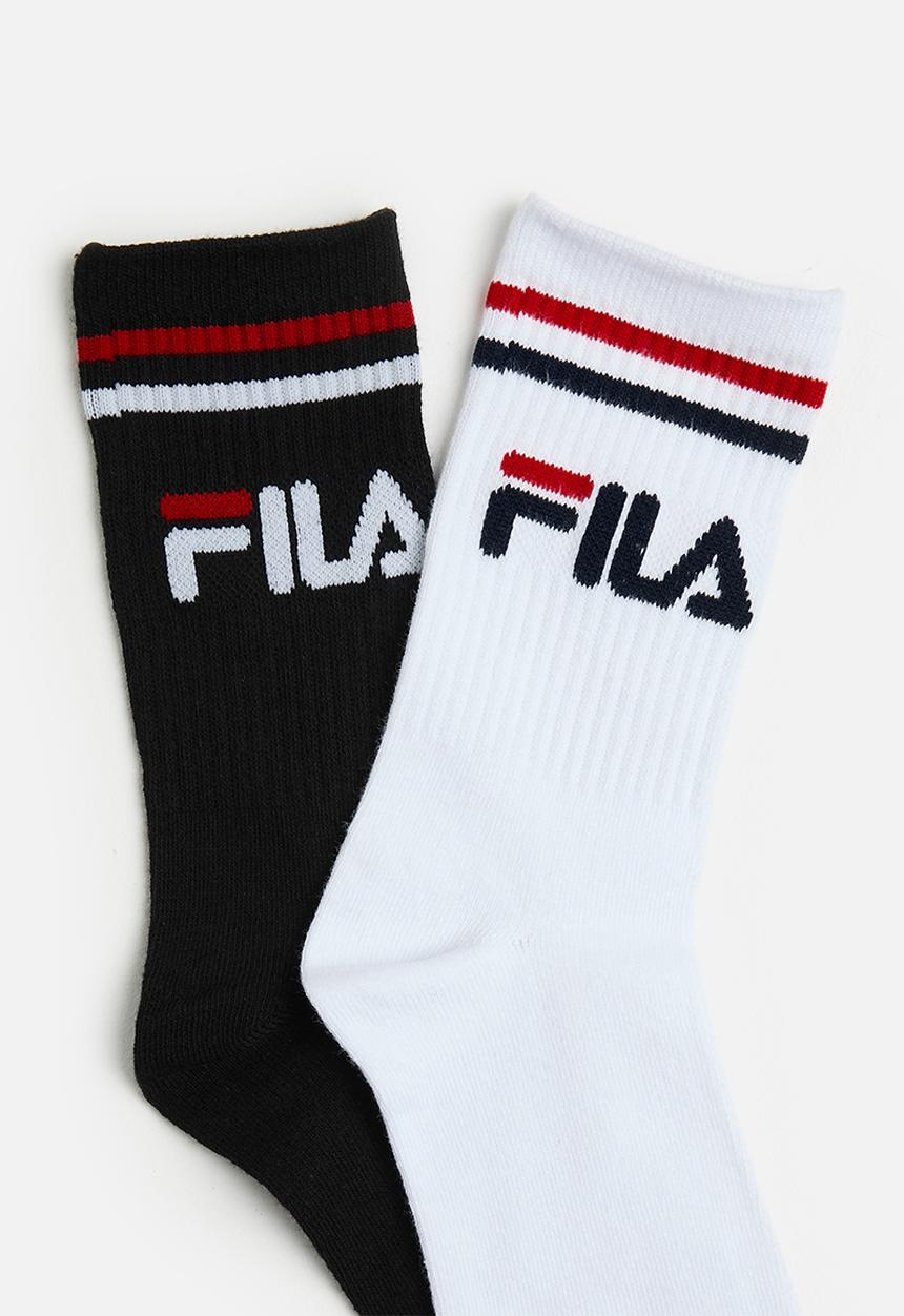 FILA - Stallone tube sock ladies 2 pack - black/white