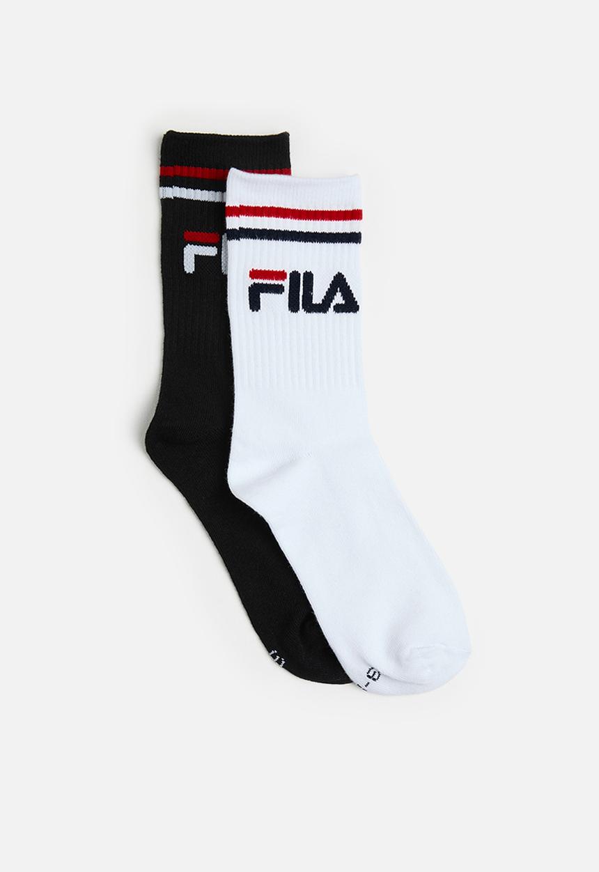 FILA - Stallone tube sock ladies 2 pack - black/white