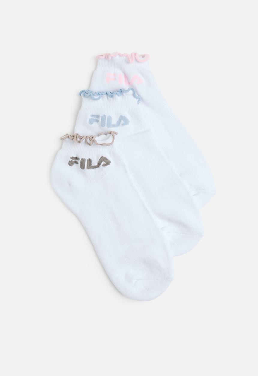 FILA - Racheal ankle sock ladies 3 pack - white/pale lilac/skyway