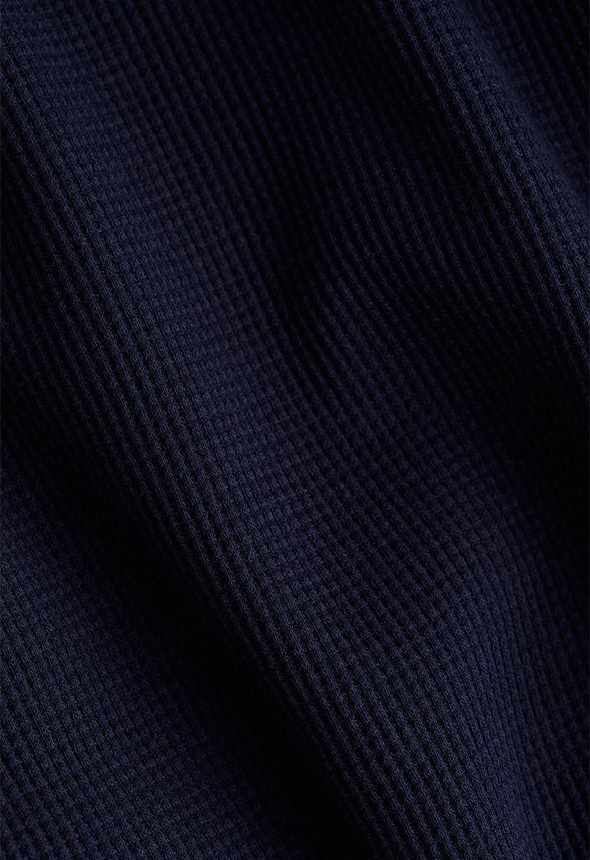 H&M - Waffled jersey trousers - navy blue