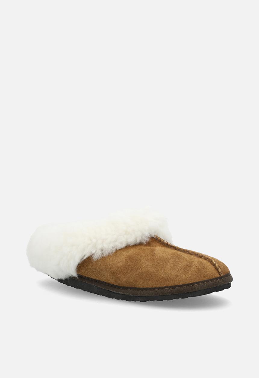 Karu - Sleek suede wool inner slipper - tan