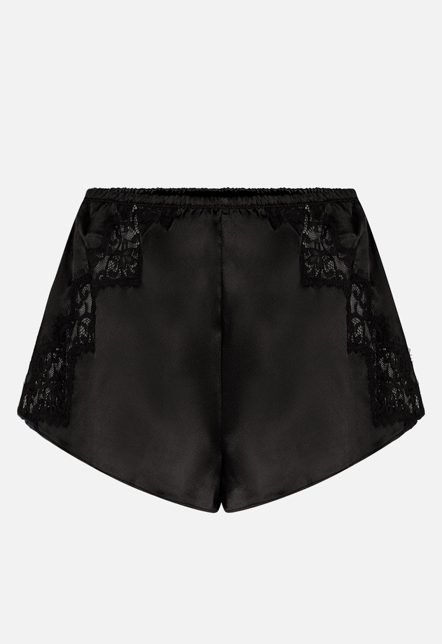 Hunkemoller - Short satin lace mya - caviar