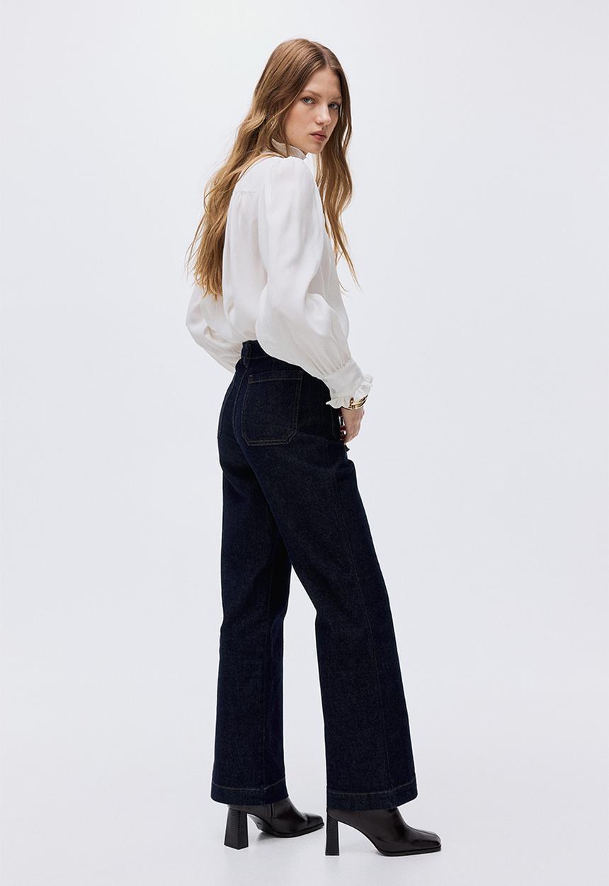 H&M - Flared high jeans - dark denim blue