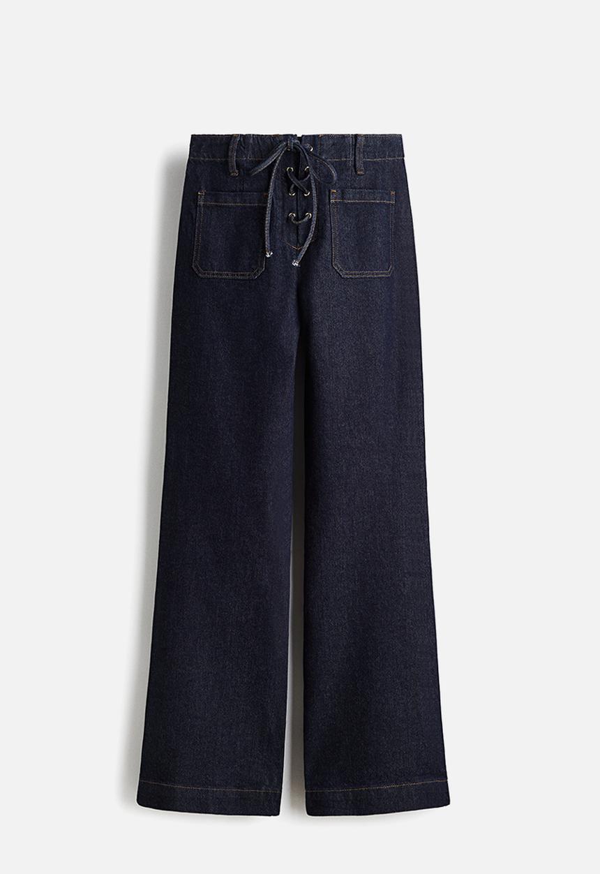 H&M - Flared high jeans - dark denim blue