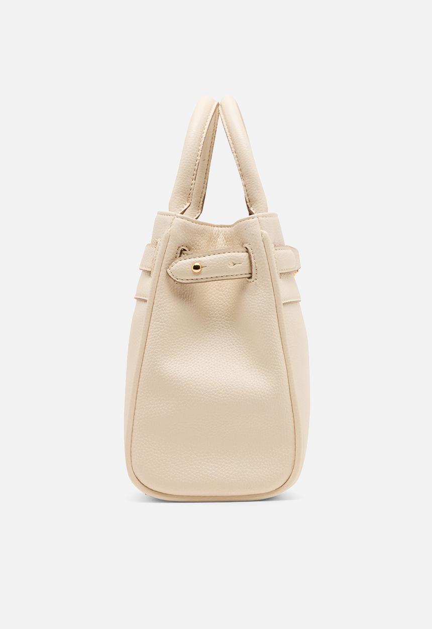 Anne Klein - China Midi Satchel W/ Detachable Strap Bag - Pearl White