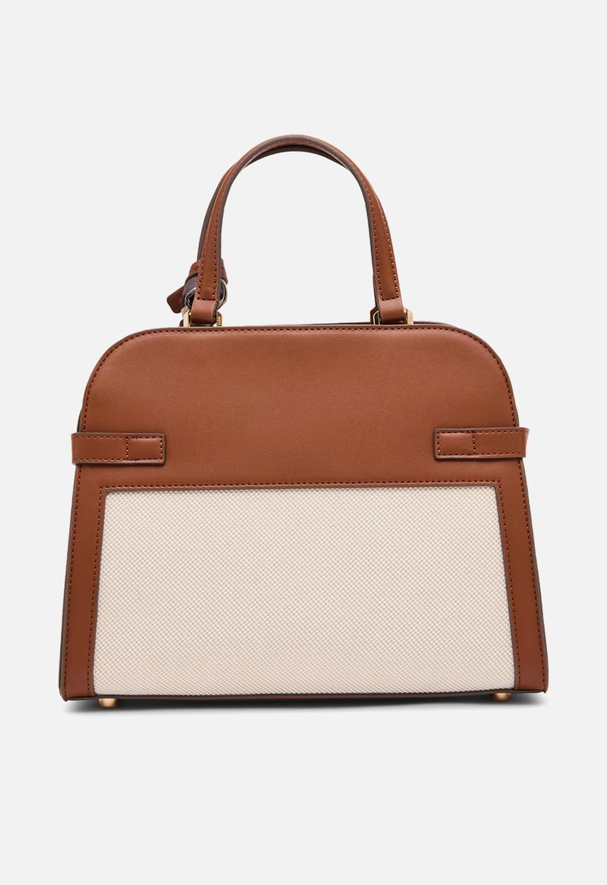 Anne Klein - Cambodia Medium Satchel W/ Detachable Strap Bag -Tan/Cream