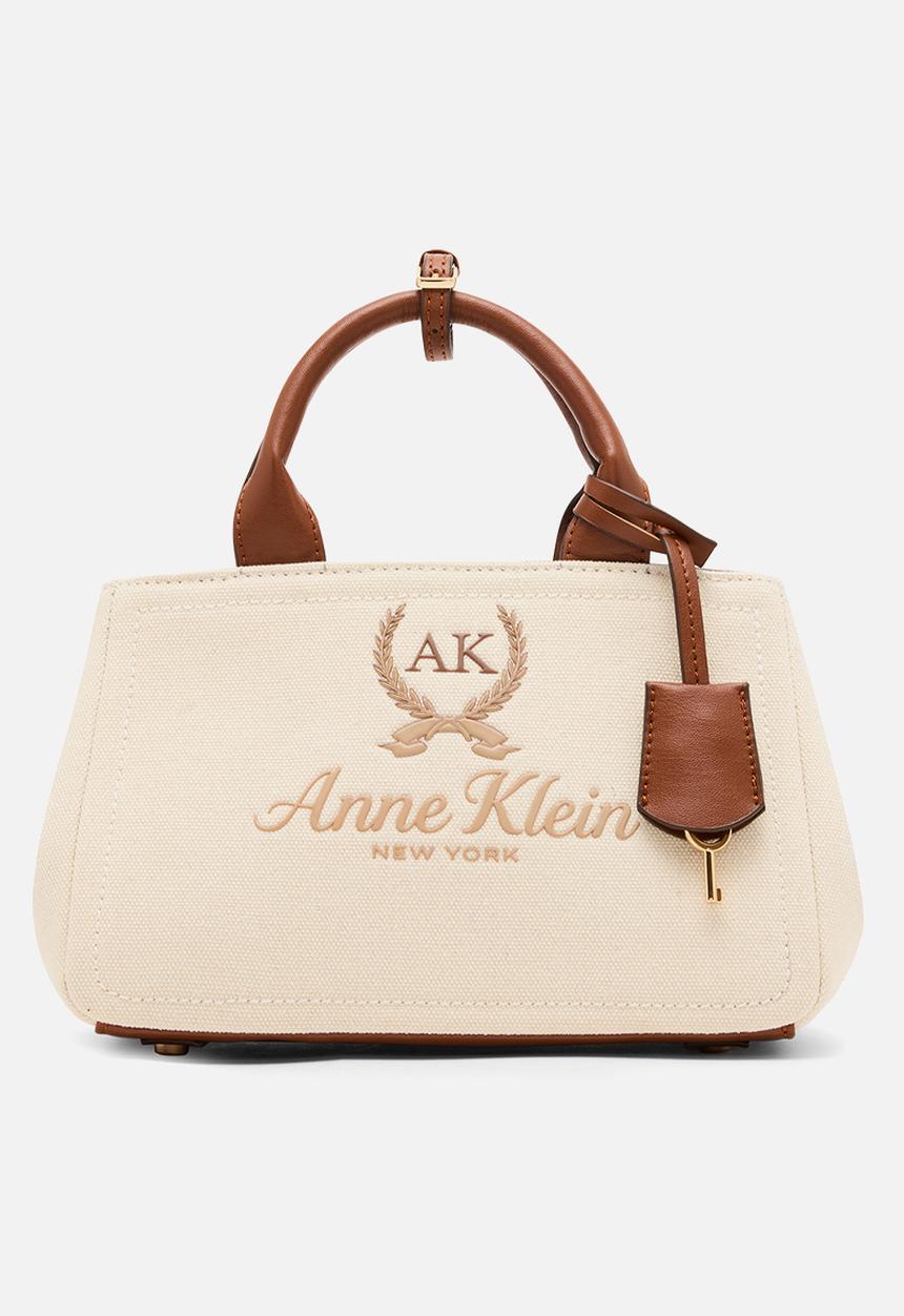 Anne Klein - China Small Satchel W/ Detachable Strap Bag - Natural