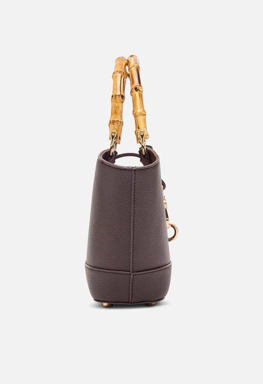 Anne Klein - Cambodia Rounded Mini Tote W/ Detachable Strap Bag-Espresso