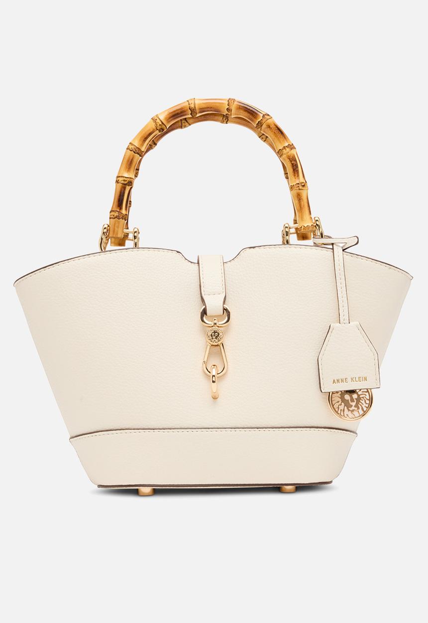 Anne Klein - Cambodia Rounded Mini Tote W/ Detachable Strap Bag-Pearl White