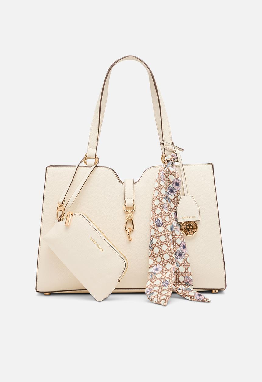 Anne Klein - Cambodia East West Tote Bag - Pearl White