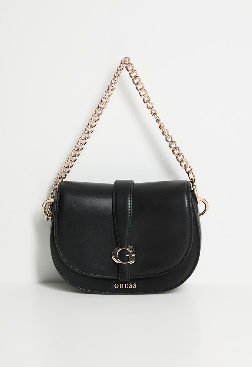 GUESS - Carrie mini flap crossbody bag- black